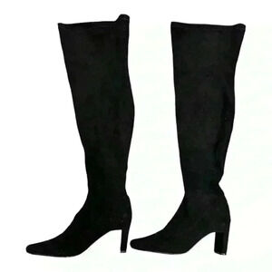 French Connection Charli Over-the-Knee Square Toe Heeled  Boots, Size 7